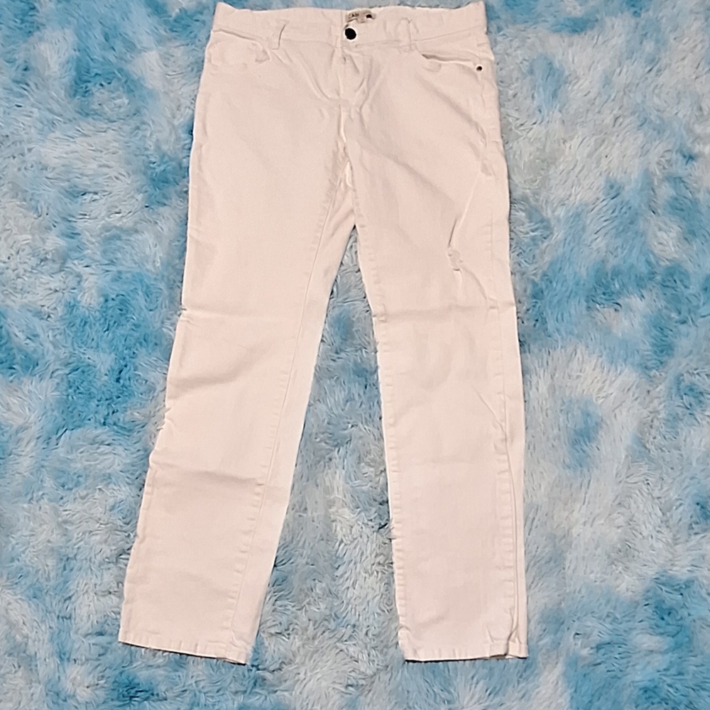 CAbi Women's White Straight Jeans